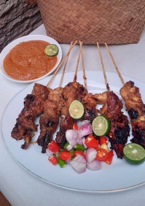 Foto resep Sate Ayam bumbu kacang