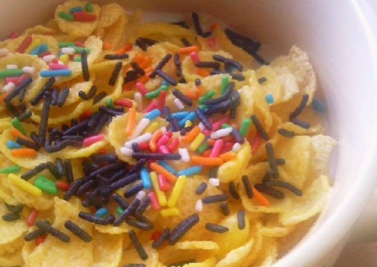 Easiest Way to Prepare Perfect Breakfast Cereal With Sprinkles