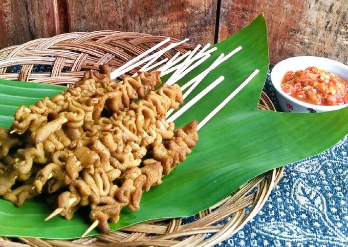 Resep Sate usus pedas manis🍡 Anti Gagal