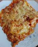 Lasagna de ricota, jamón y queso. ♥️