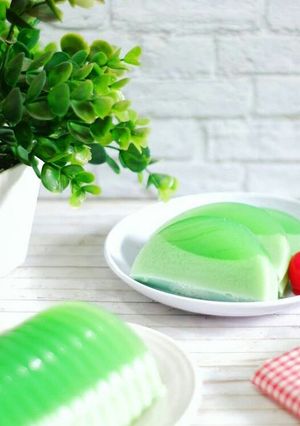 Foto resep Pudding Santan Pandan