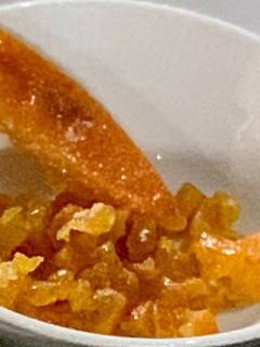 Una foto de Naranjas confitadas express