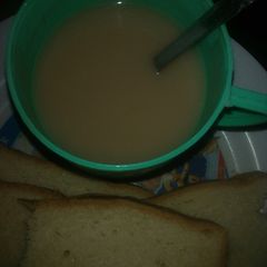 A picture of Pap and bread.