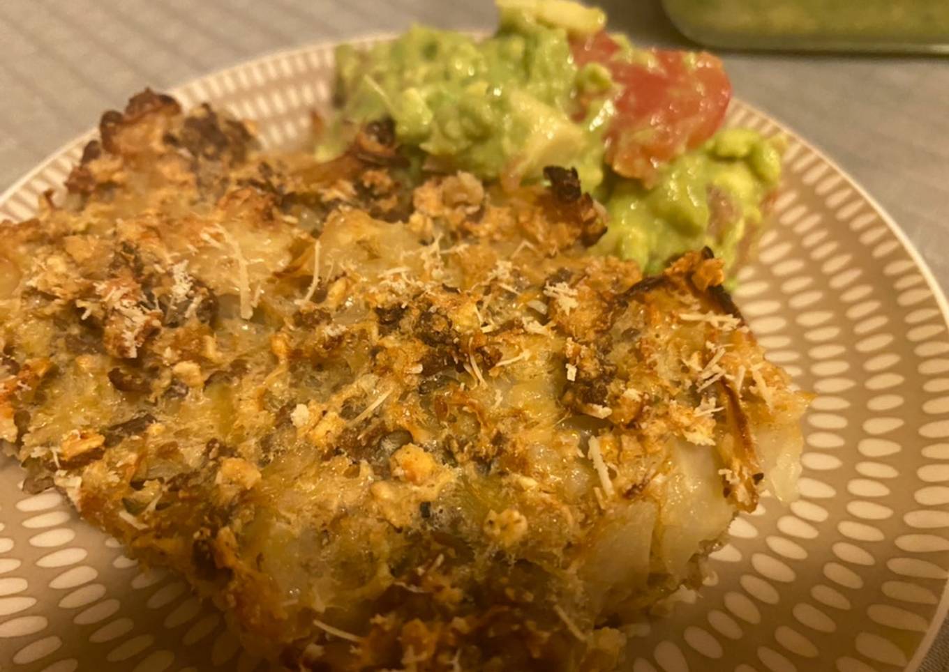 Pastel de coliflor y carne