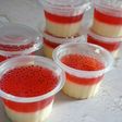 Puding keju dan selasih merah putih