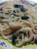 Fideos con crema, vegetales y panceta ahumada (Sí! Light!)
