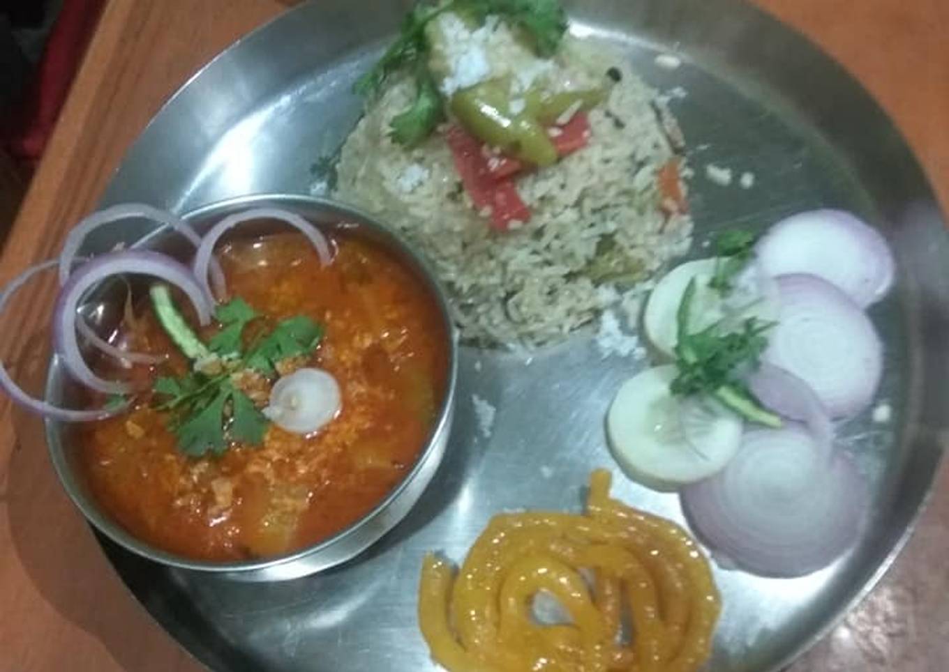 Veg Pulao with Veg Kurma