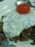 กระเพราหมู+ไข่ดาวเค็ม
