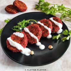 A picture of Baked Beetroot Falafel.