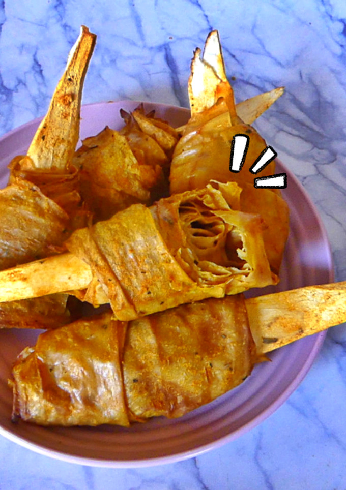 Una foto de Muslitos de pollo veganos