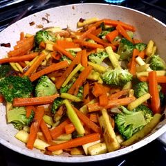 A picture of Stir fried veggies.