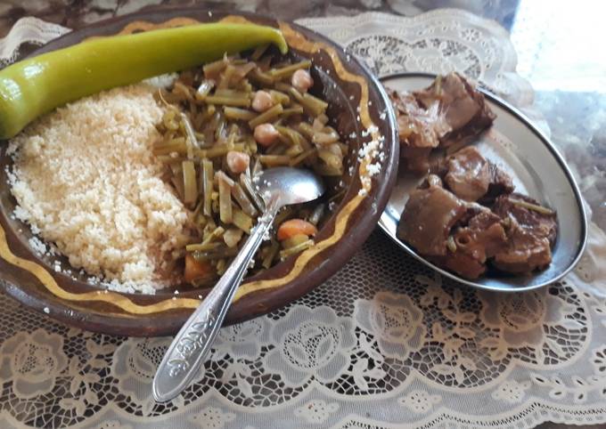 Couscous Aux Cardons Sauvages Kabyle à La Viande De Saloha Lounis Cookpad 