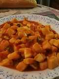 Potón con pisto fácil y rápido