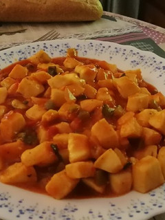 Una foto de Potón con pisto fácil y rápido