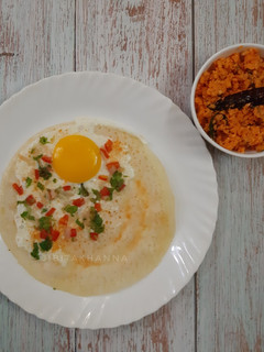 A picture of Sunny- Side-Up Egg Dosa.