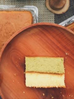 Foto resep Matcha pineapple sponge cake / layer cake (cooked dough)