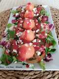 Ensalada de melón con vinagreta de frambuesa