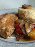 Lemon Chicken with Colorful Peppers and Mushrooms