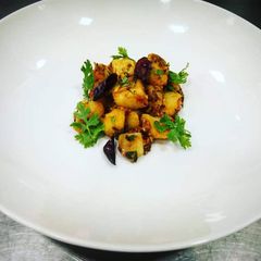 A picture of Aloo ke Gutke.