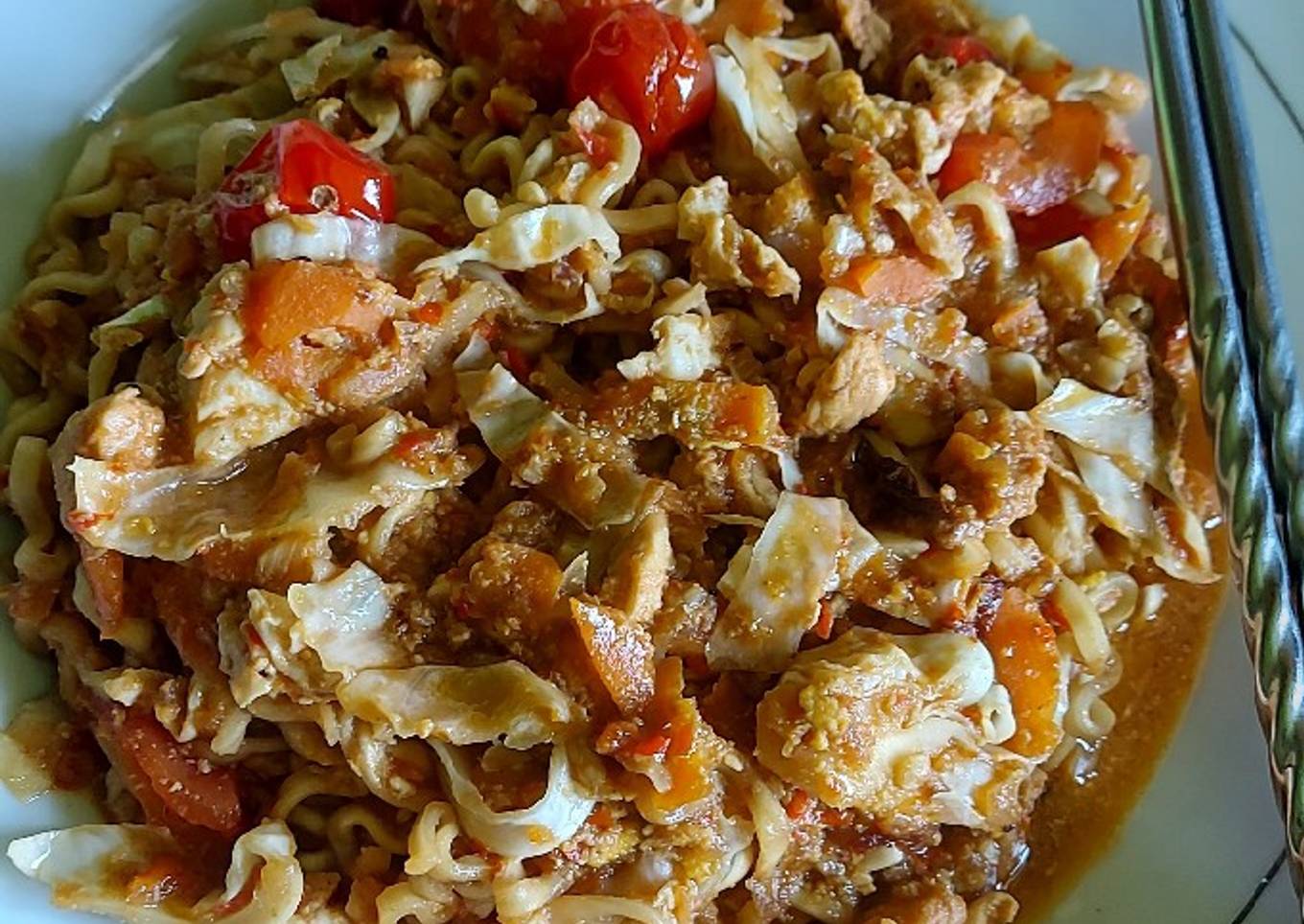 Mie nyemek pedas (pakai mie abc selera pedas)