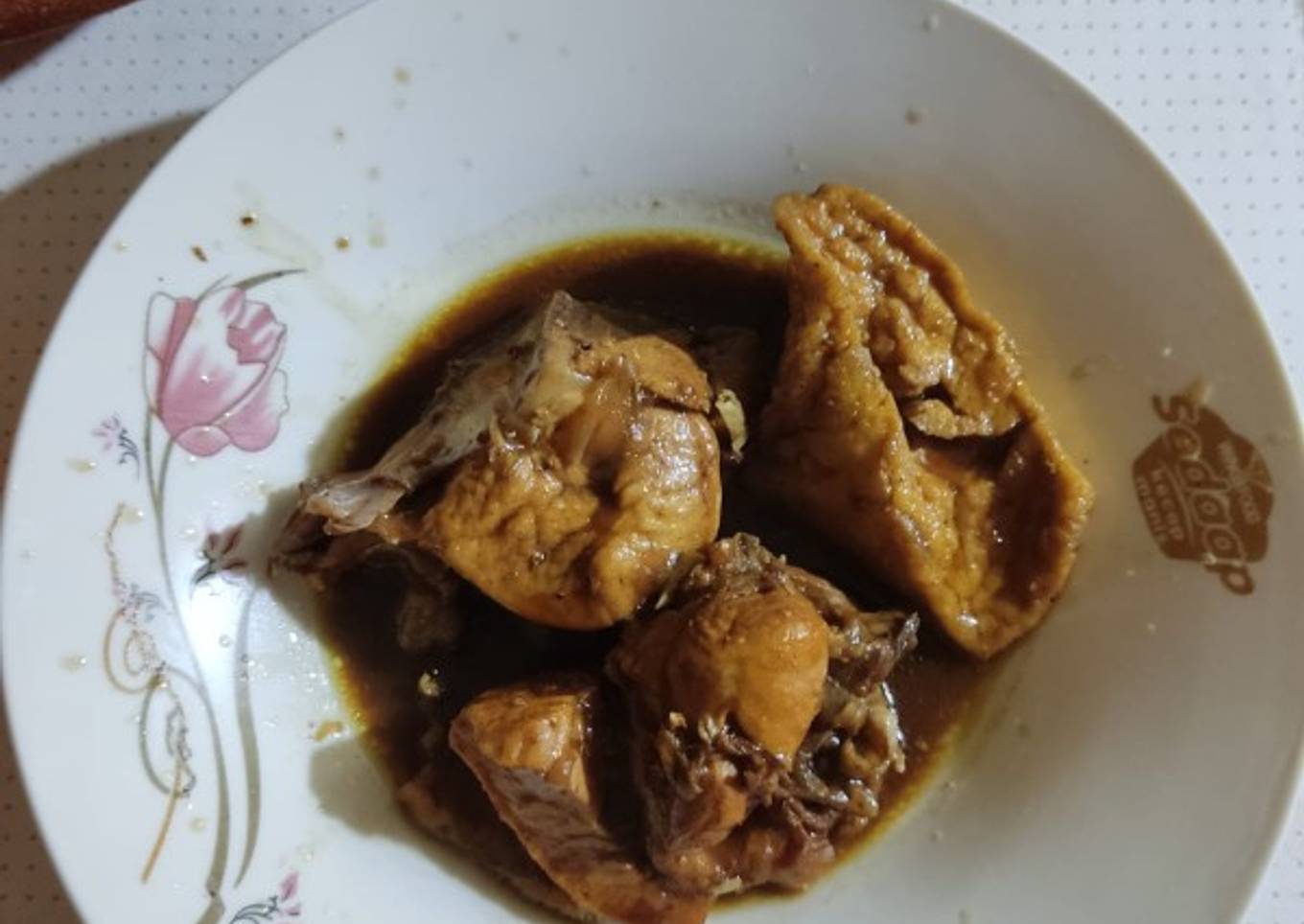 Ayam, Tahu Masak Kecap