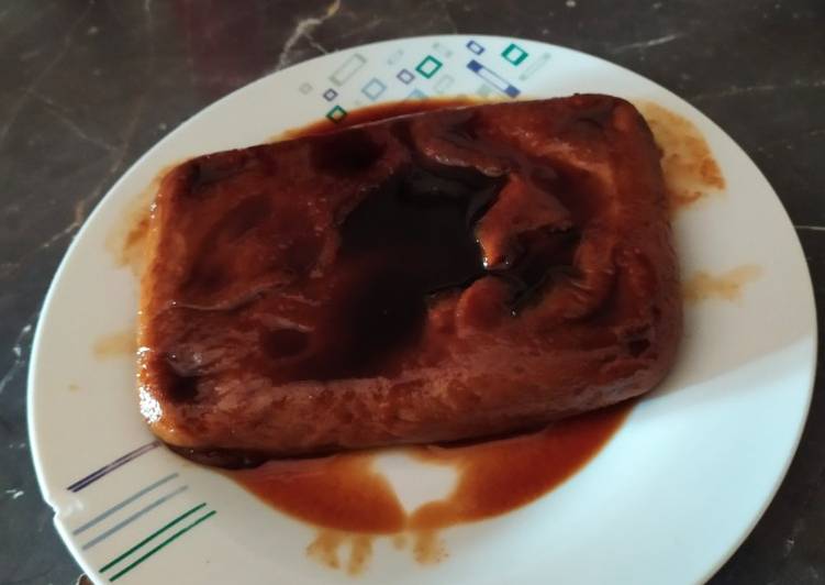 Flan confinado al microondas