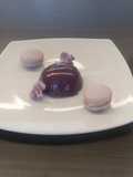 Mousse con glaseado espejo y jelly