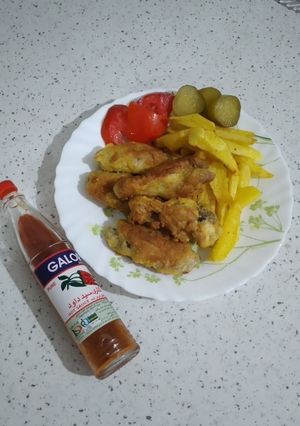 عکسی از دستور بال و کتف مرغ سوخاری