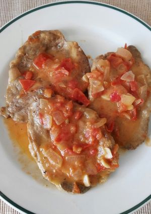 Una foto de Filetes de cabeza de lomo en salsa