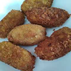 รูปของ Croquetas de brócoli, zanahoria y patata crujientes