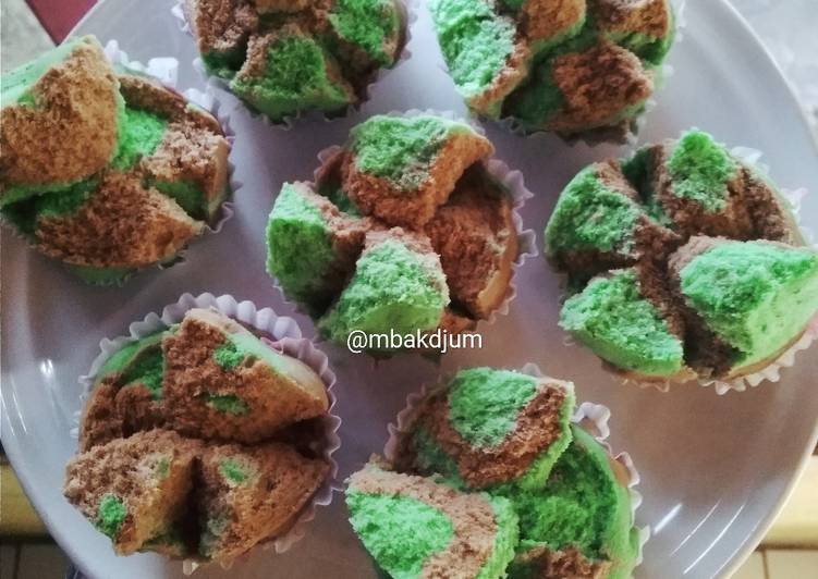 Bolu kukus pandan coklat (soda)