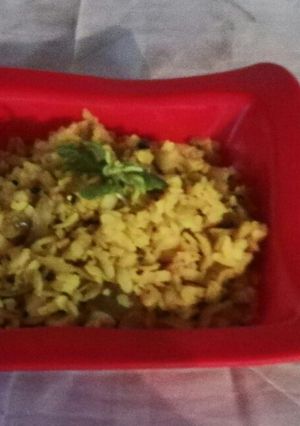 A picture of Less oil poha.