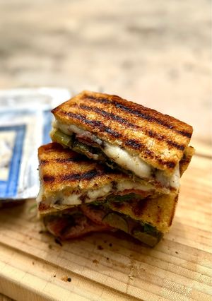 Una foto de Sándwich de roast beef a baja temperatura