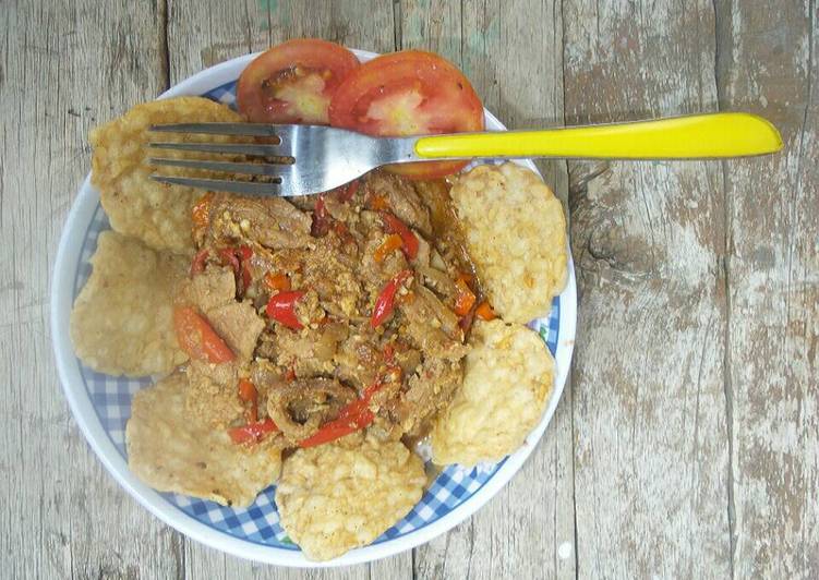 Teriyaki saos with kripik tempe 😁