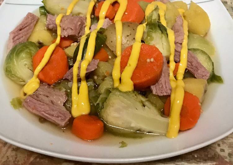 Recipe of Award-winning Corn beef and brussels sprouts