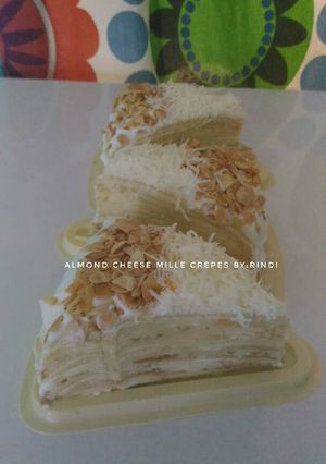 Foto resep Almond cheese mille crepes