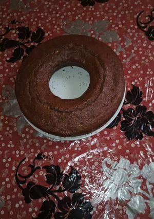 صورة لوصفة الكيك بالكاكاو واللوز والكركاع