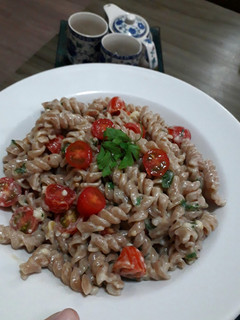 Una foto de Fusilli integral a la "marguerita"