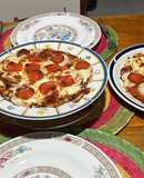Pizza con masa de avena