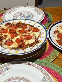 Una foto de Pizza con masa de avena