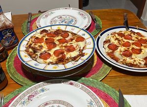 Una foto de Pizza con masa de avena
