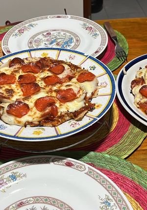 Una foto de Pizza con masa de avena