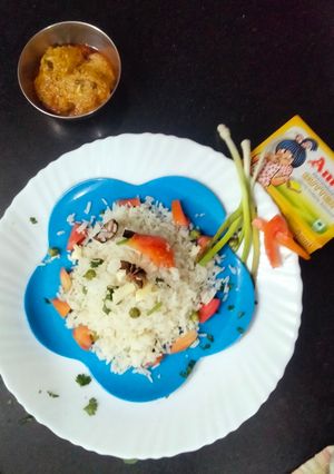 A picture of BUTTER Garlic VEGETABLE FRIED Rice.