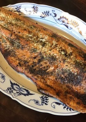 A picture of California Farm Griddled Barbecued Salmon.