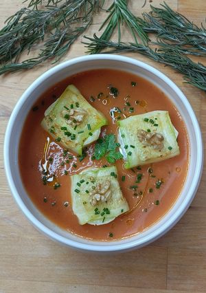 Une photo de 🌱 Bouchées Courgette Chèvre Noix