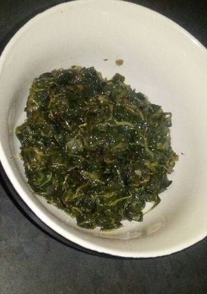 A picture of Umrogo(wild spinach)imbuya.
