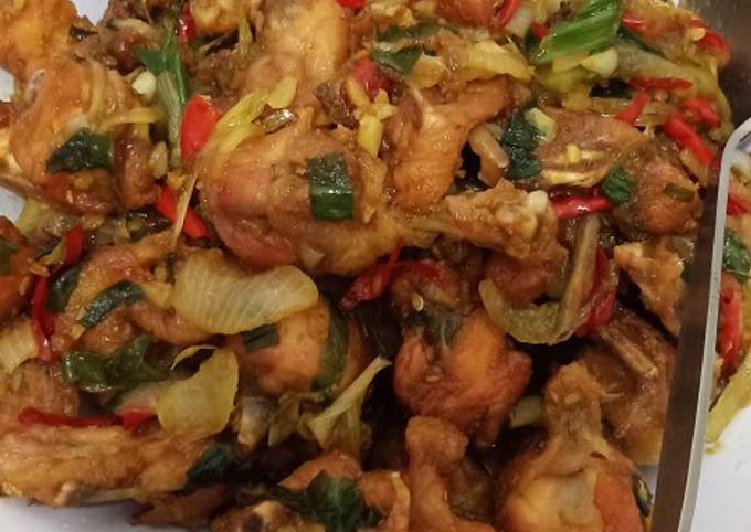 Ayam Goreng Saus Tiram Pedas (Kering)