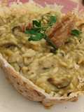 Risoto de Funghi em Cestinha de Parmesão