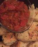 Salsa de tomate para palitos de ajo