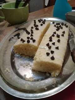 Una foto de Budín de limón con chips